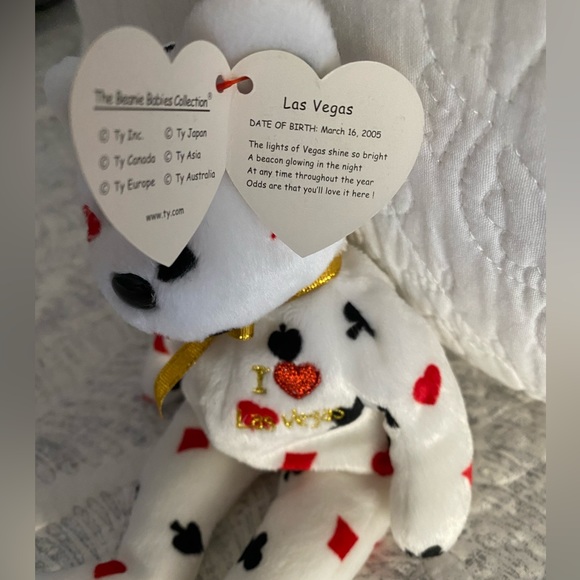 🎰 RETIRED TY BEANIE BABY LAS VEGAS EXCLUSIVE BEAR “LAS VEGAS”. RARE! MWMT! - Picture 3 of 7